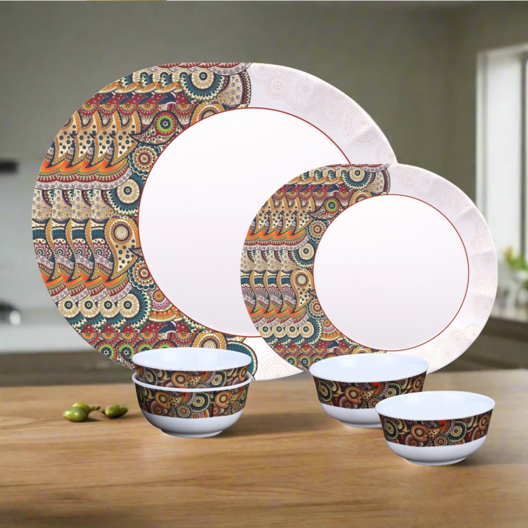 12 pc Dinner Set Dora - Tribal Paisely