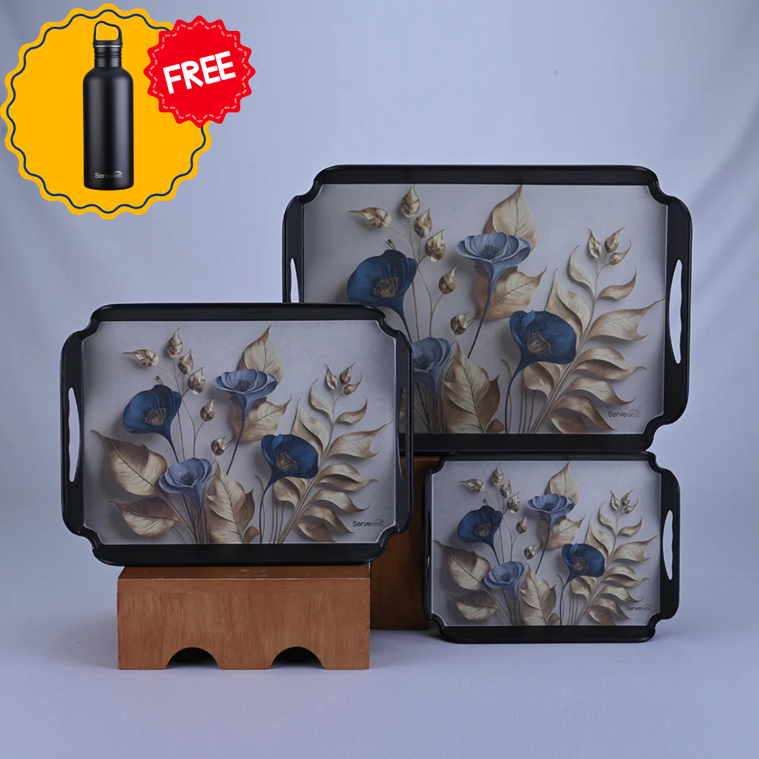 3 pc Tray Set Elegant - Priceless
