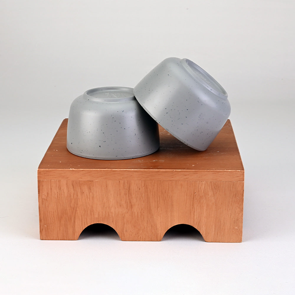 10 pc Veg Bowl Set Thali 9 cm - Dots Grey