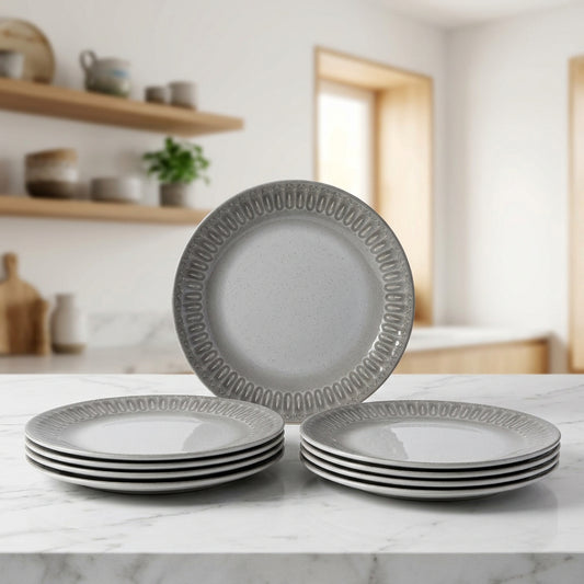 18 pc Dinner Set Gravel - Tracery