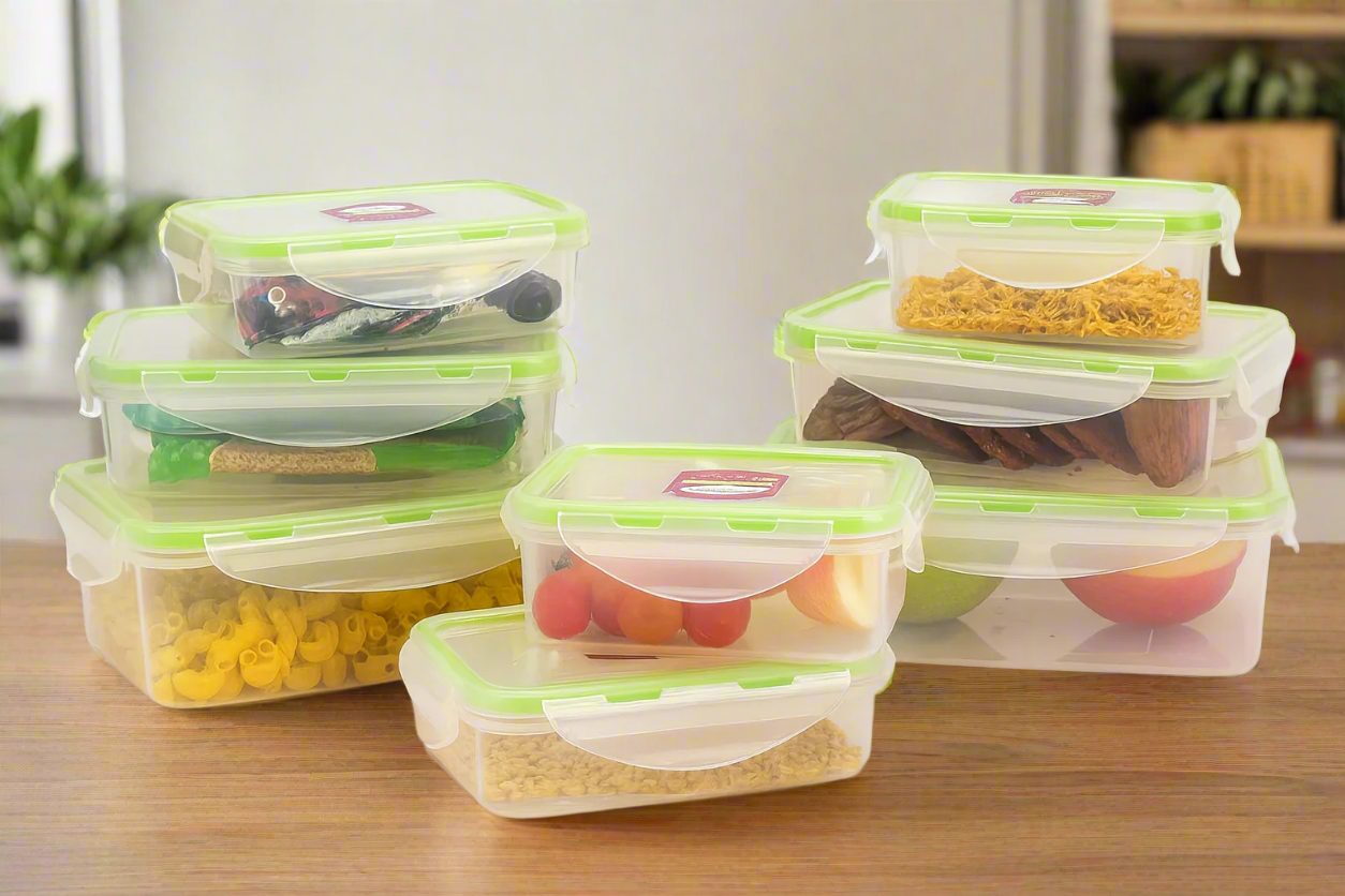 8 pc Container Food Fresh Set - Rect