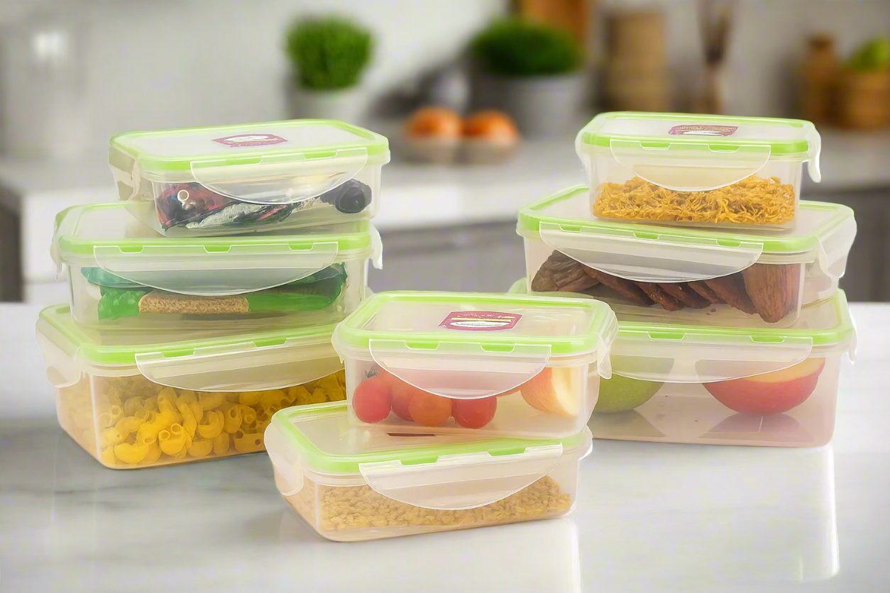 8 pc Container Food Fresh Set - Rect