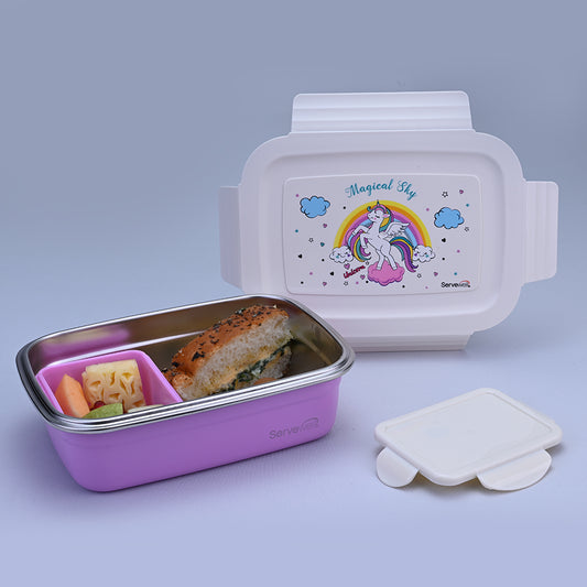 2 pc Bali Bottle & Lunch Box With Container - Unicorn