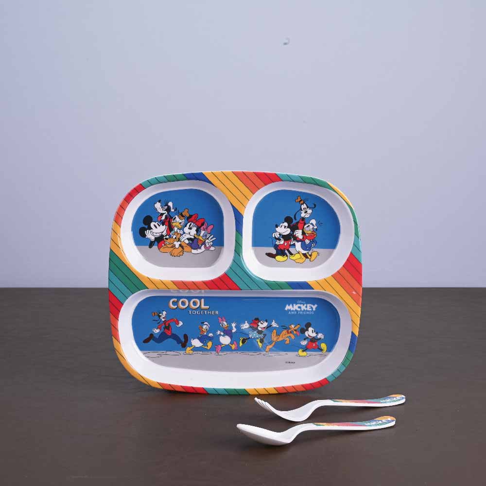3pc 3 Partition (Rect): Mickey