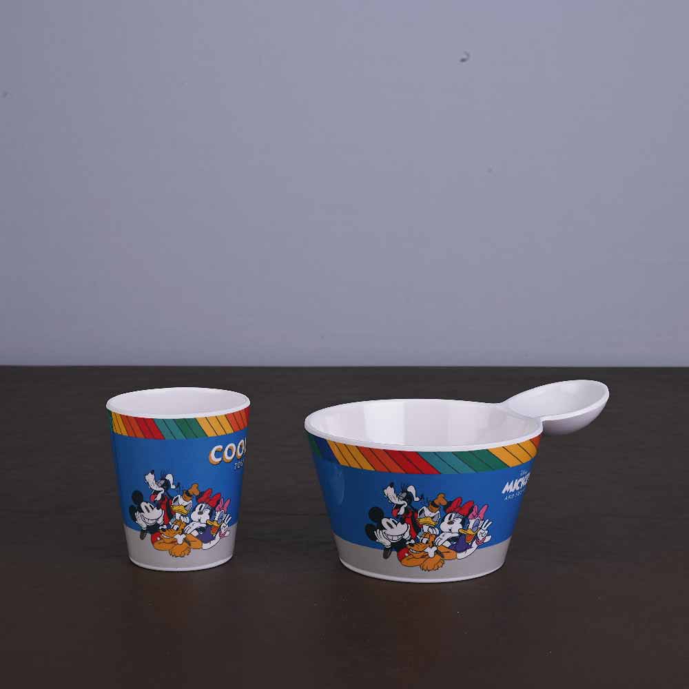 2pc Fries Bowl and Glass: Mickey
