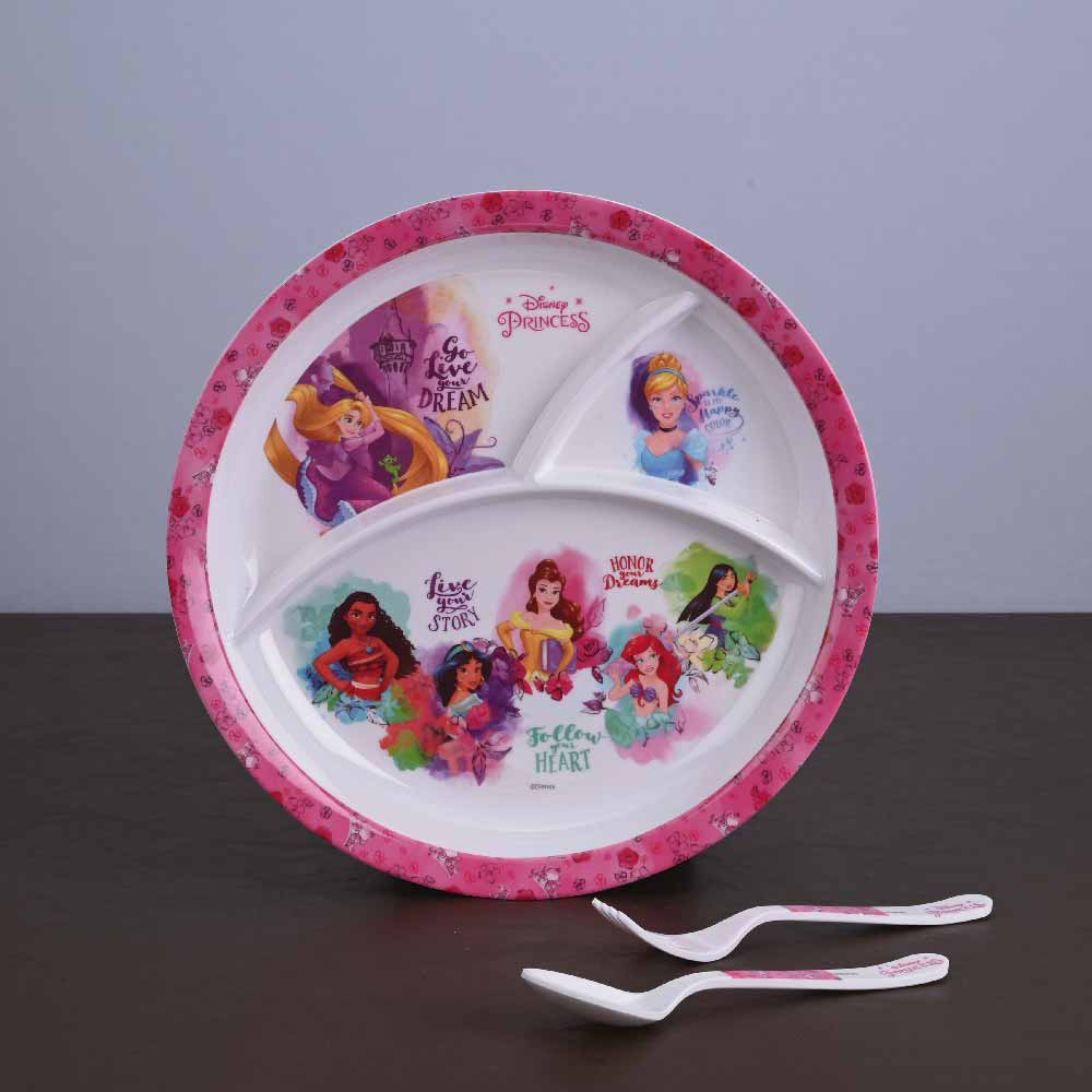 3 pc Rd 3Plate Fork & Spoon Set - Princess