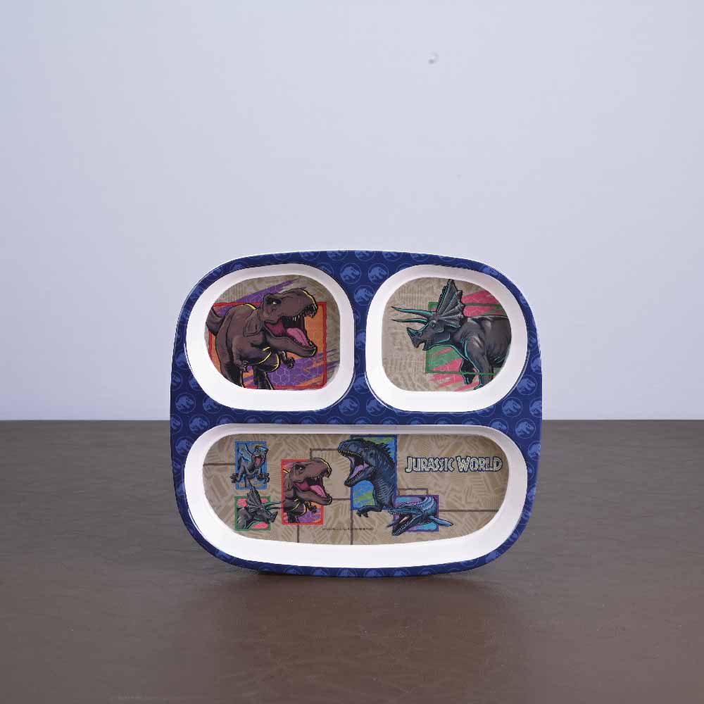 3 pc Rect 3Plate Fork & Spoon Set - Jurassic World