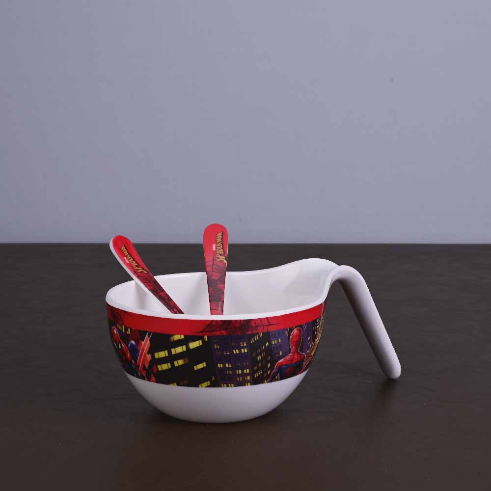 3 pc Maggie Bowl Fork & Spoon Set - Spiderman