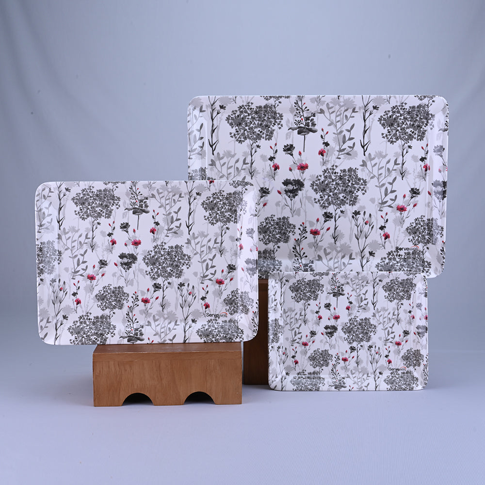 3 pc Tray Set Stylo - Winter Time