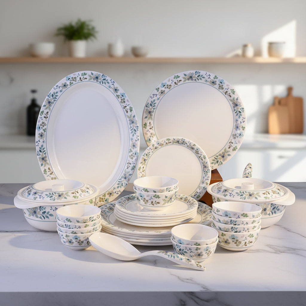 31 pc Dinner Set Rnd Forget Me Not - Main Image