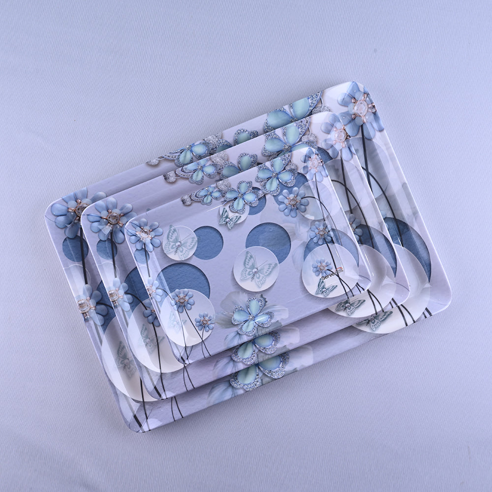 3 pc Tray Set Stylo - Butterfly