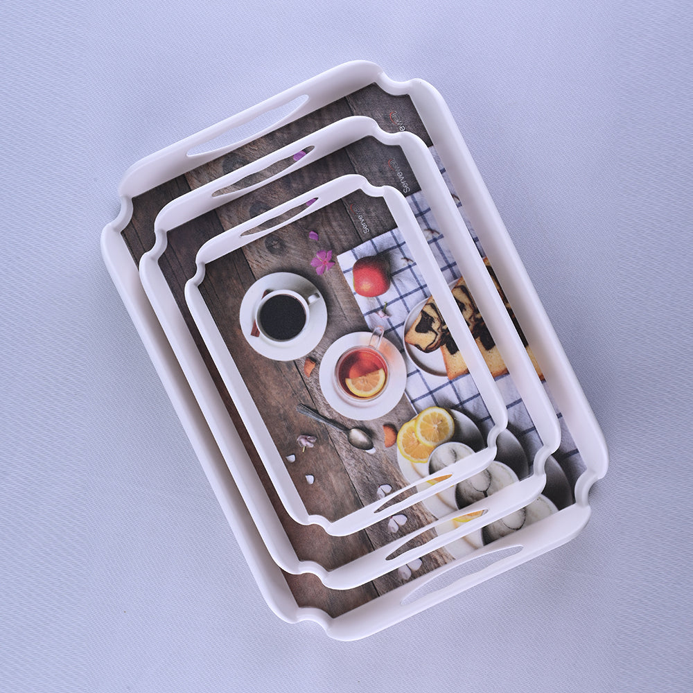3 pc Tray Set Elegant - Morning Feast