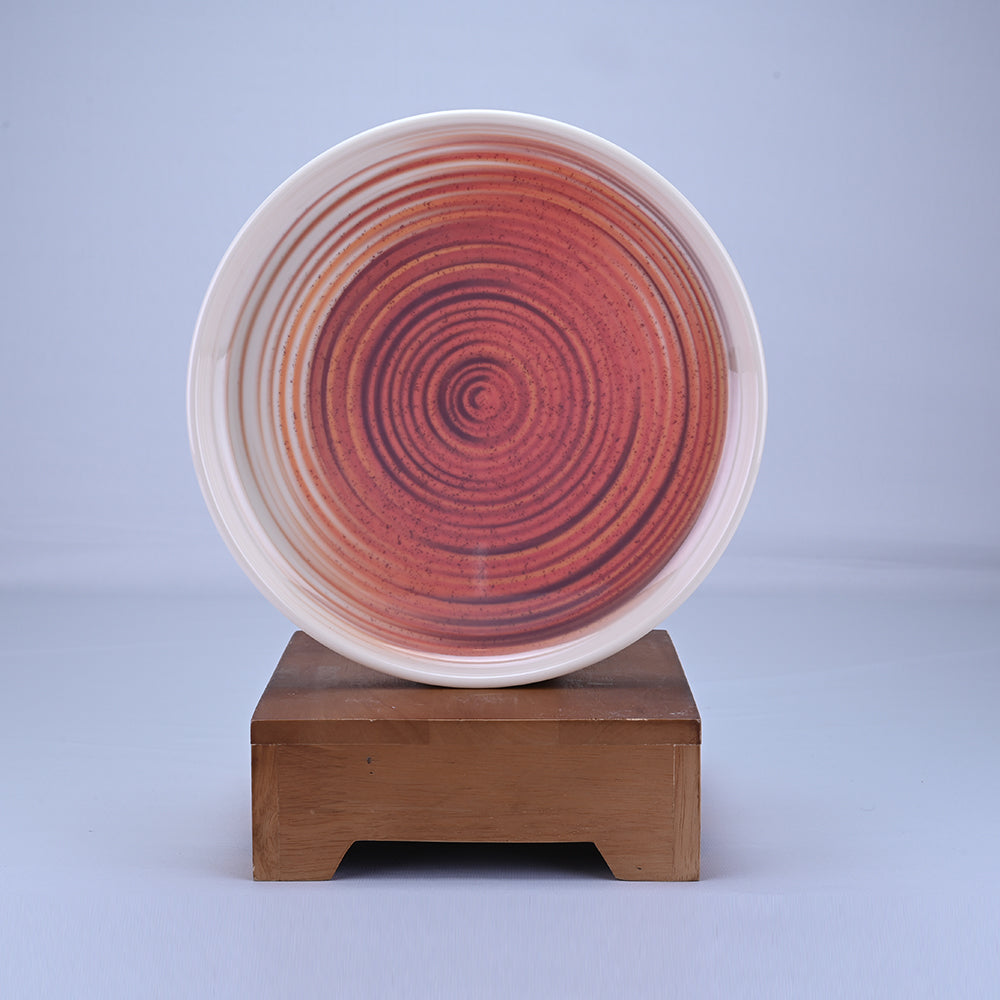 6 pc Dinner Plate Set Dome 27 cm - Spin (Cream Base)