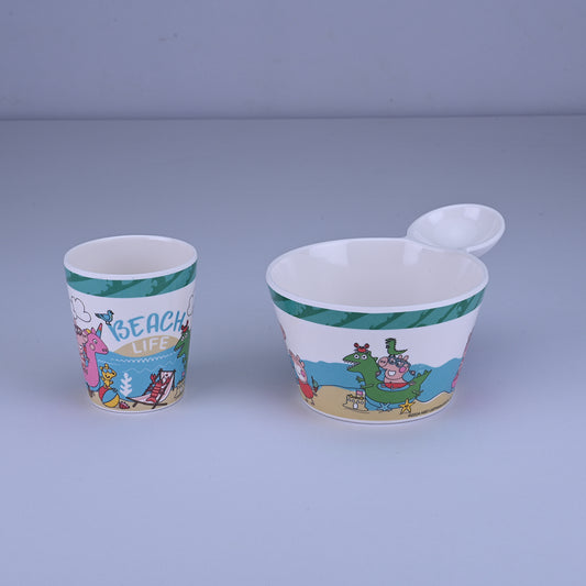 2 pc Fries Bowl & Glass Set - Peppa Pig