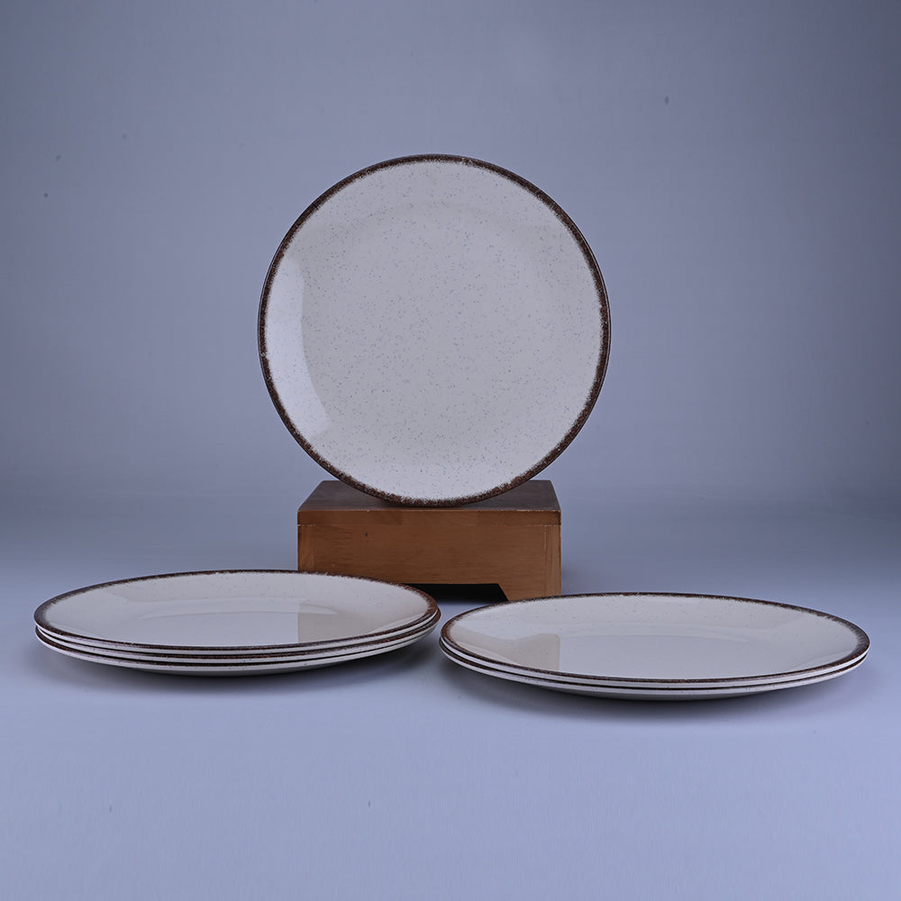 31 pc Dinner Set Gravel - Dot Cream