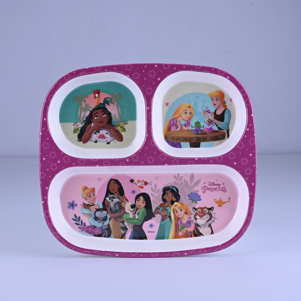 3 pc Rect 3Plate Fork & Spoon Set - Princess