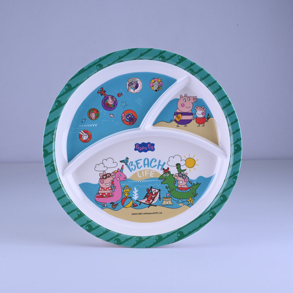 3 pc Rd 3Plate Fork & Spoon Set - Peppa Pig