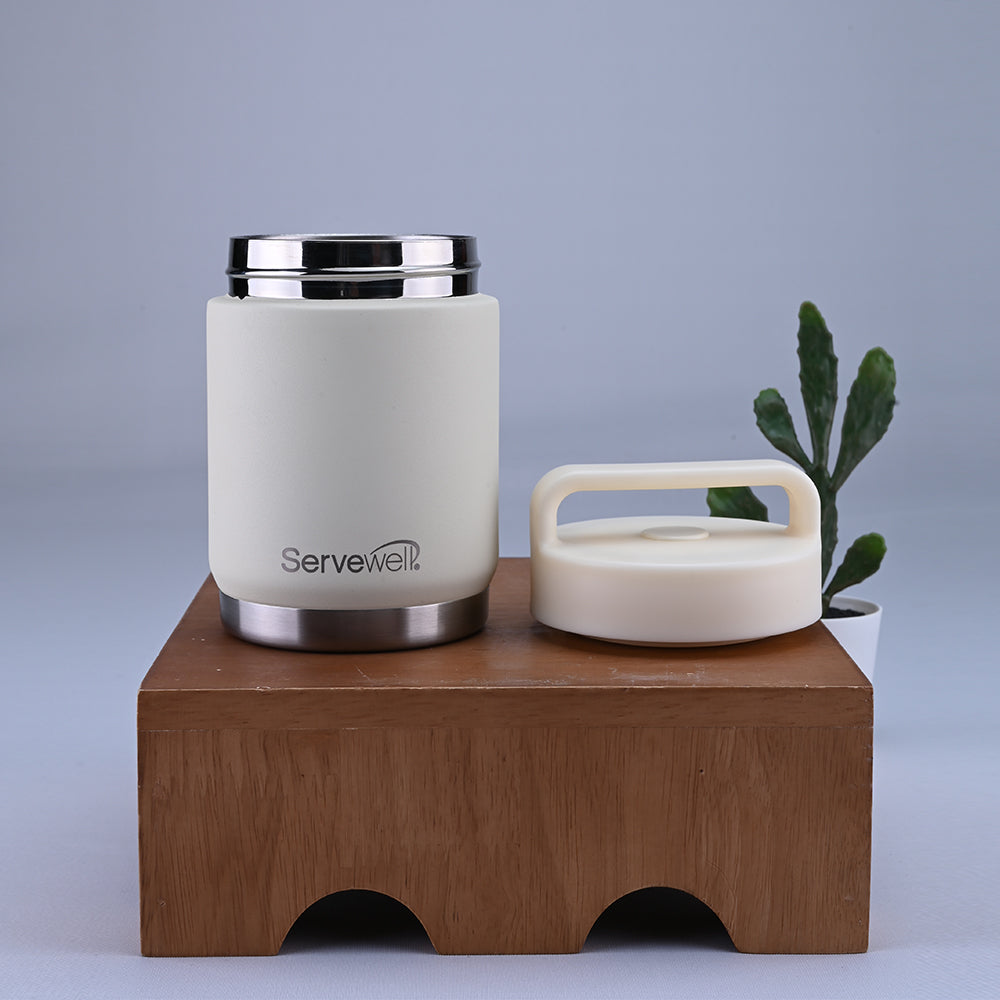 Treat SS Vacuum Lunch Pot 540 ml - Ivory