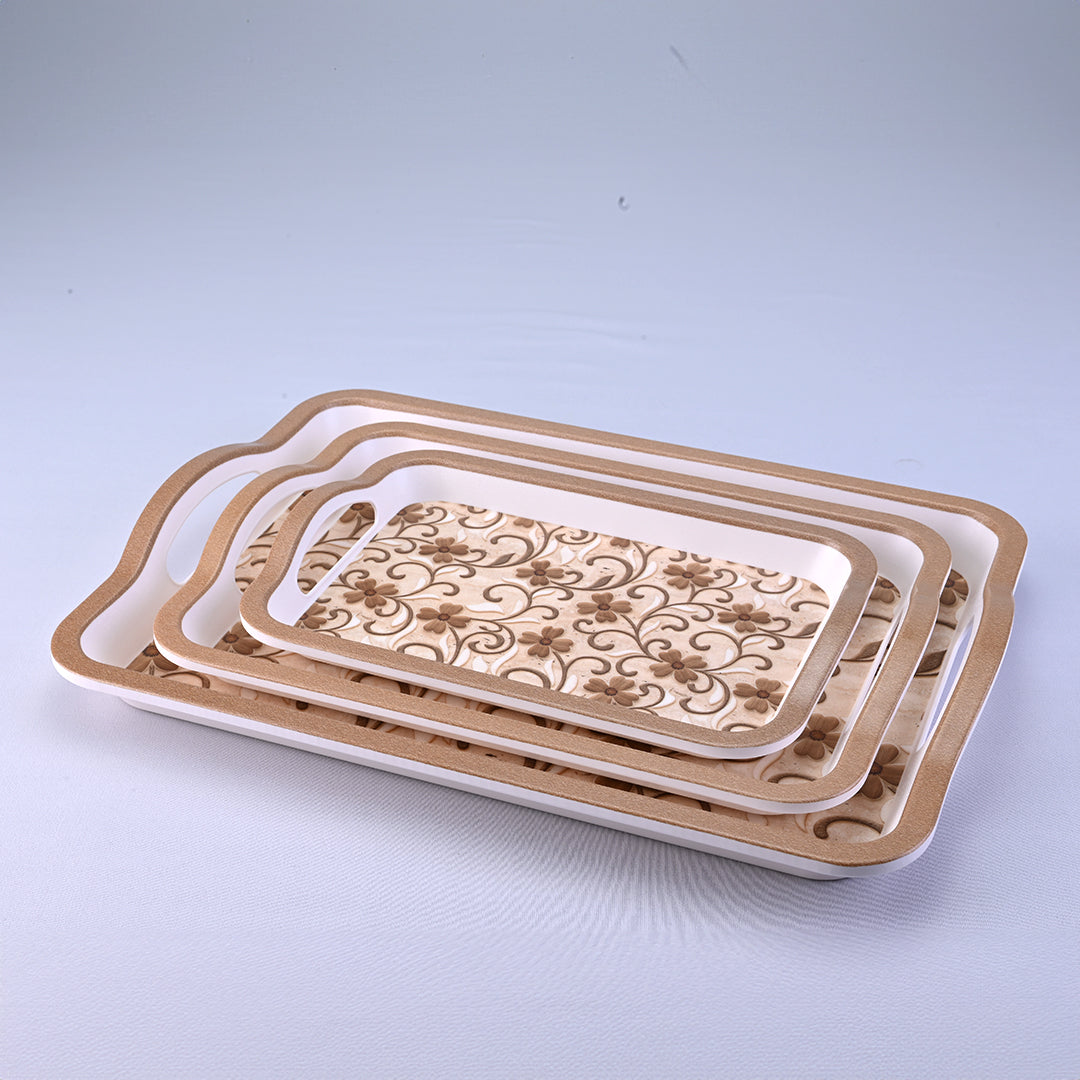 3 pc Sturdy Trays Set - Inlay