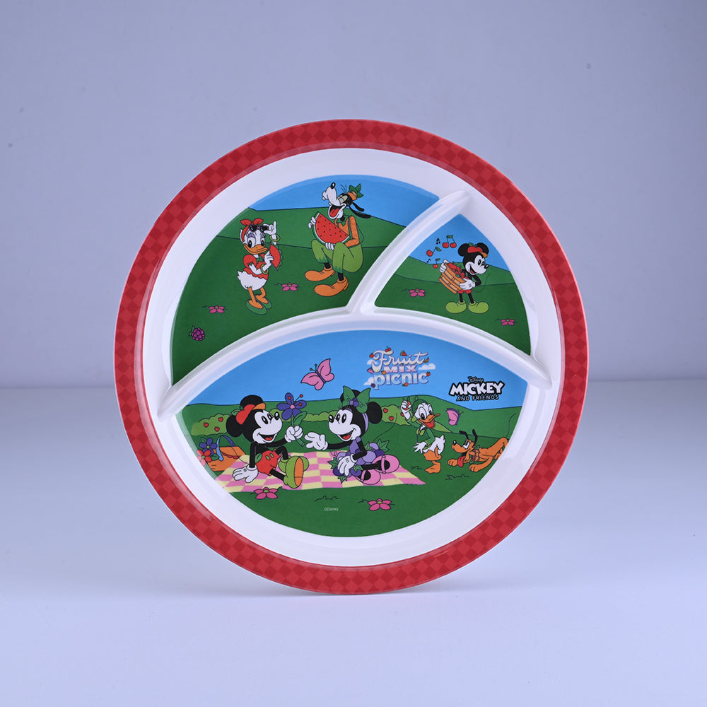 3 pc Rd 3Plate Fork & Spoon Set - Mickey