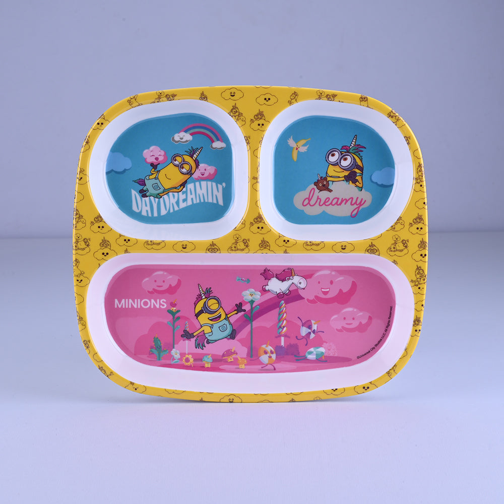 3 pc Rect 3Plate Fork & Spoon Set - Minions