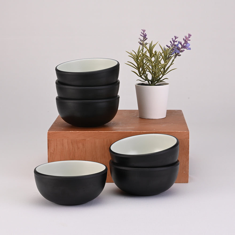 18 pc Dinner Set 2Tone - Black and Green