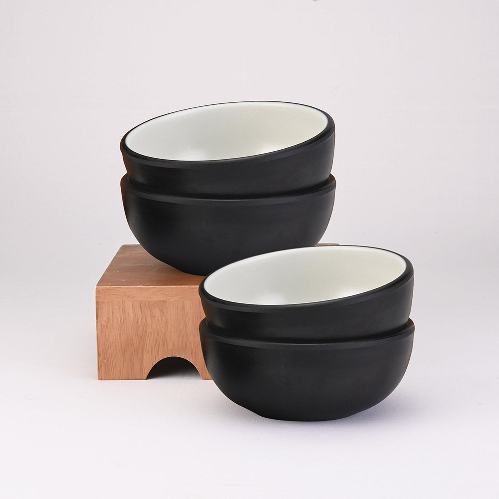 31 pc Dinner Set 2Tone - Black + Green