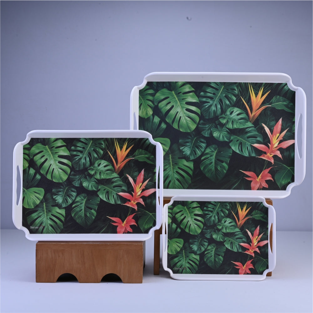 3 pc Tray Set Elegant - Tropics