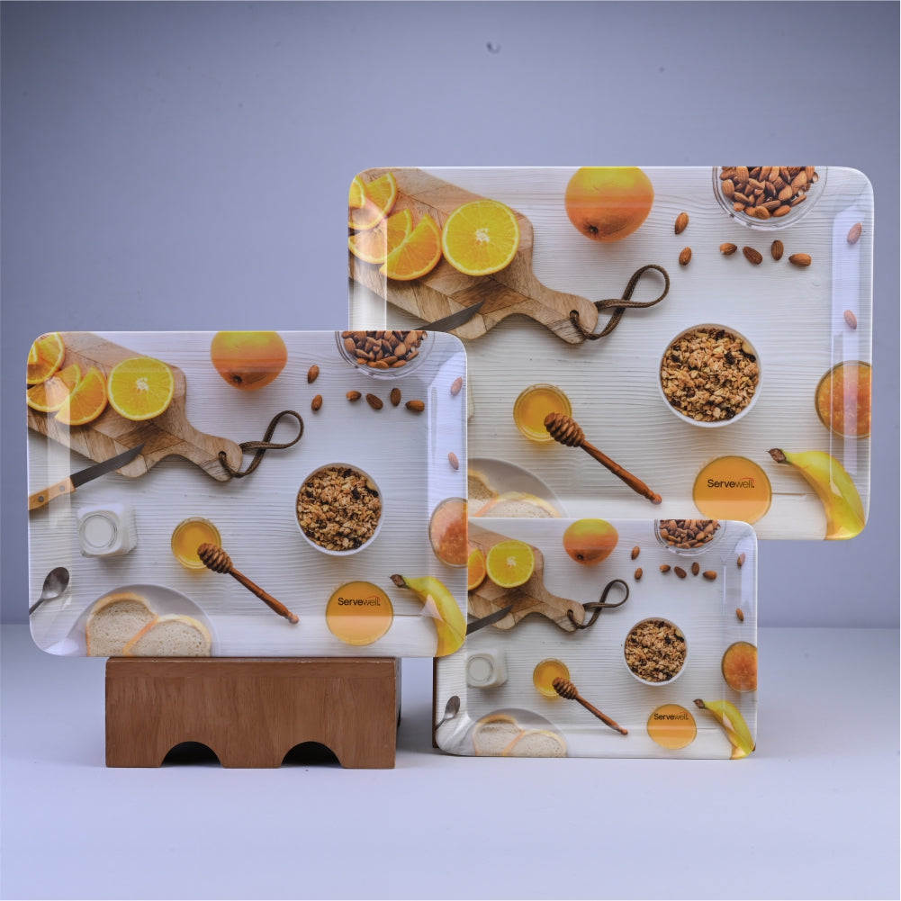 3 pc Tray Set Twin Stylo - Cereal