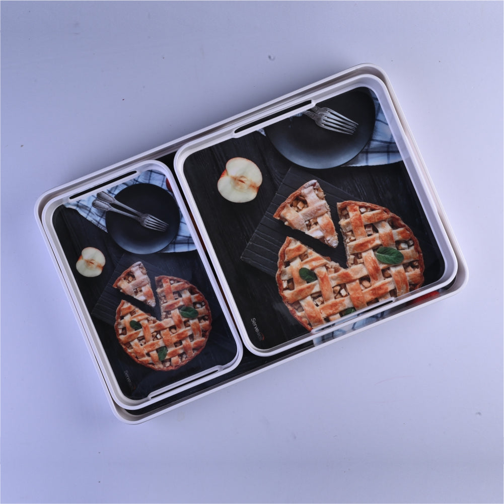 3 pc Tray Set Splendor - Pie
