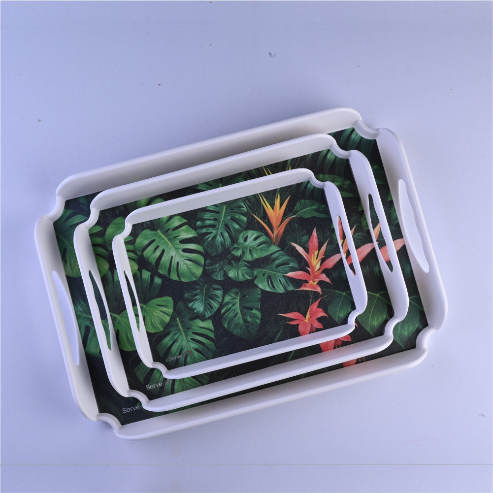 3 pc Tray Set Elegant - Tropics