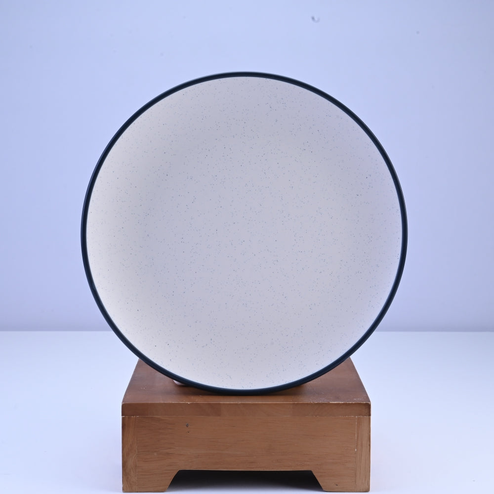 6 pc Dinner Plate Set 2 Tone 26.5 cm - Navy and Dot Cream