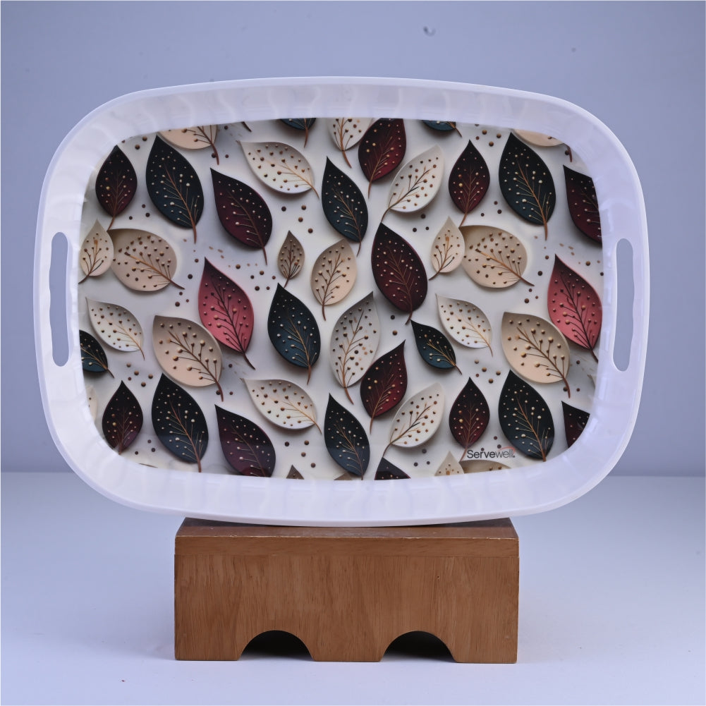 3 pc Tray Set Zebra - Gold Dots