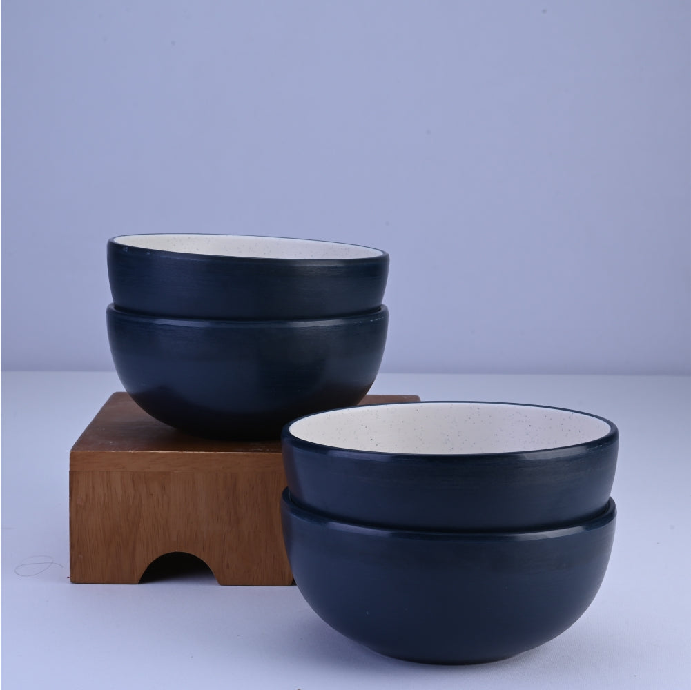 31 pc Dinner Set 2 Tone - Navy and Dot Cream