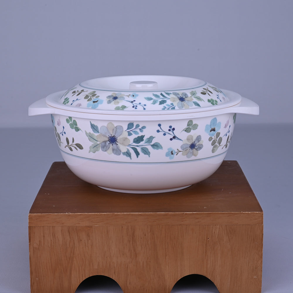 2 pc Serving Bowl with Lid Set Rnd 19 cm - Forget Me Not