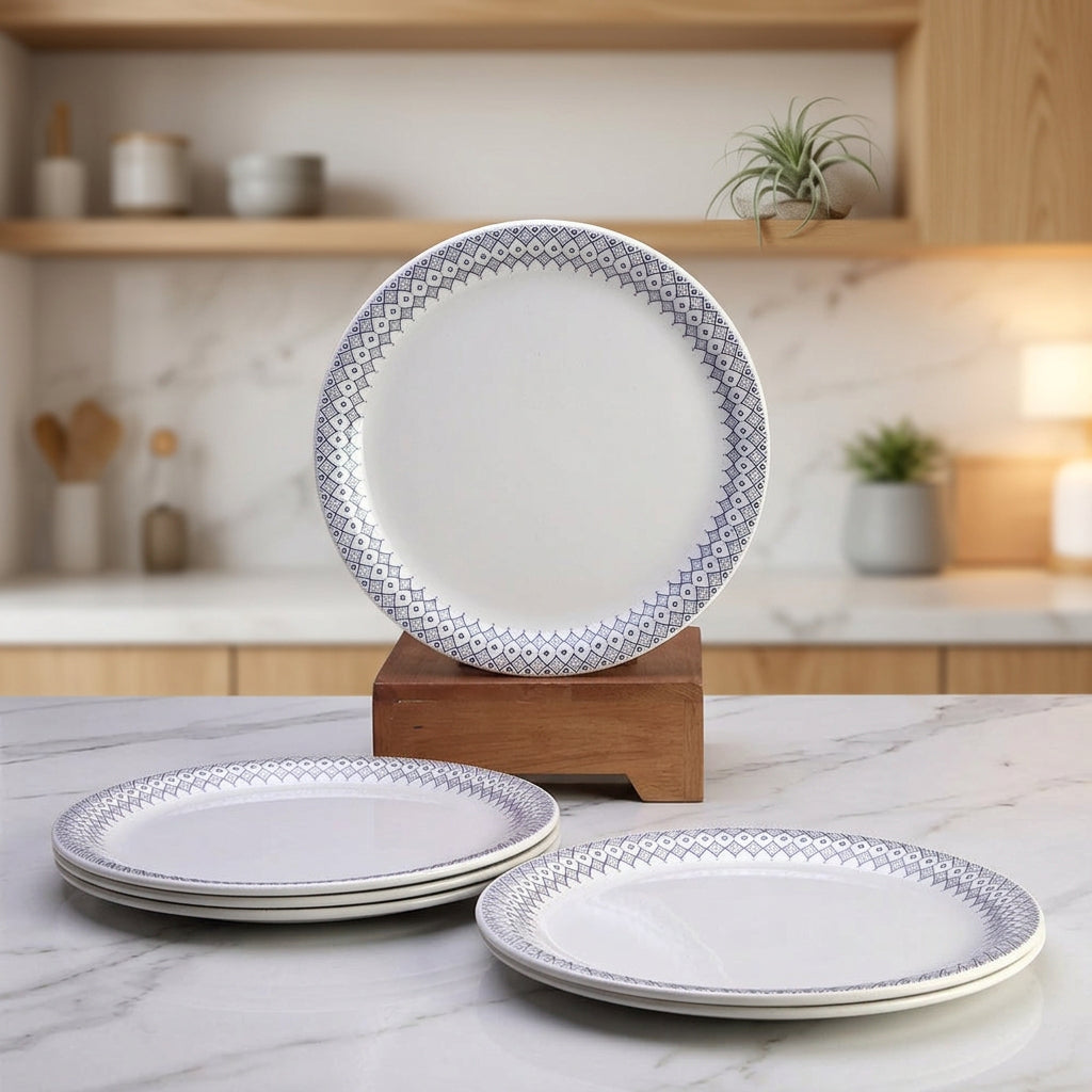 6 pc Dinner Plate Set: Shalimar