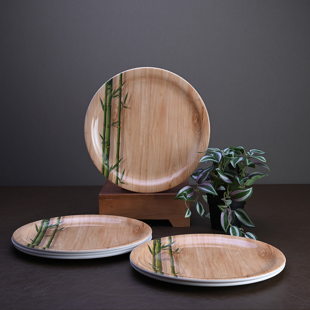 6 pc Buffet Plate Set 32 cm Bamboo Delight Servewell Dinnerware