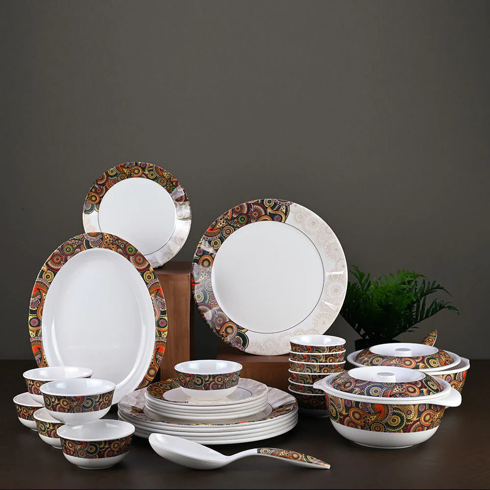 31pc Dinner Set: Dora - Tribal Paisley