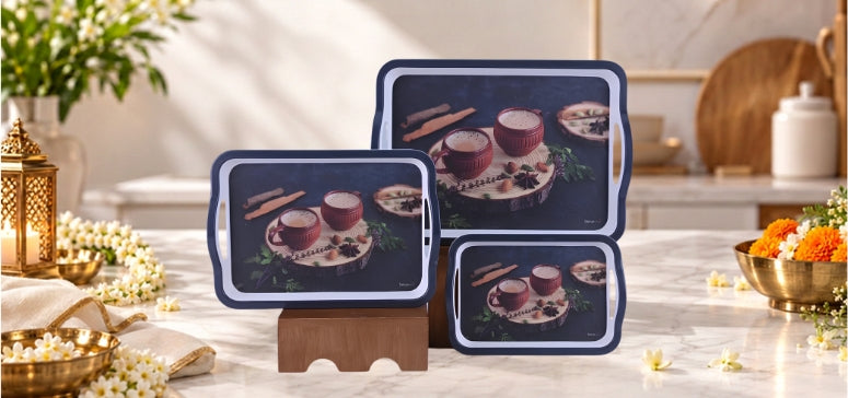 3 Piece Tray Set