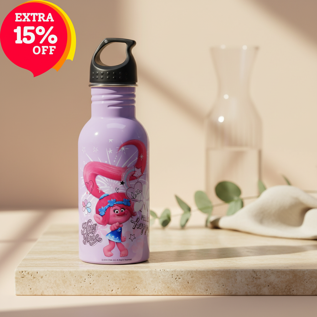 Mischief SS Single Wall Bottle 580 ml - Trolls