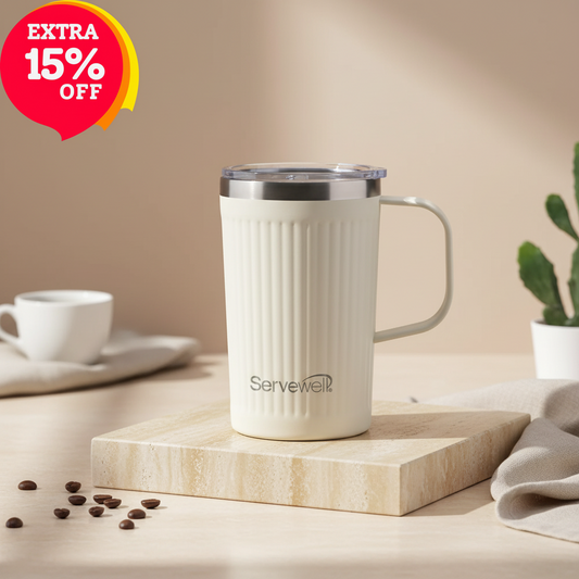 Coffee Mug SS Vacuum Bolt 450 ml - Ivory