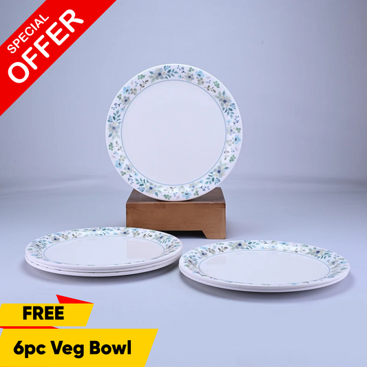 6 pc Dinner Plate Set Rnd 28 cm - Forget Me Not