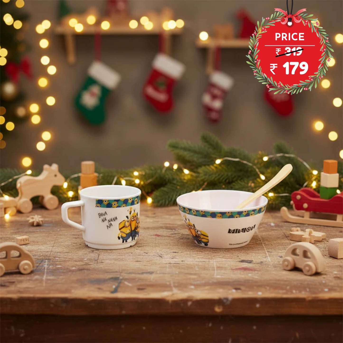 3pc Set Yellow Spoon - Minions