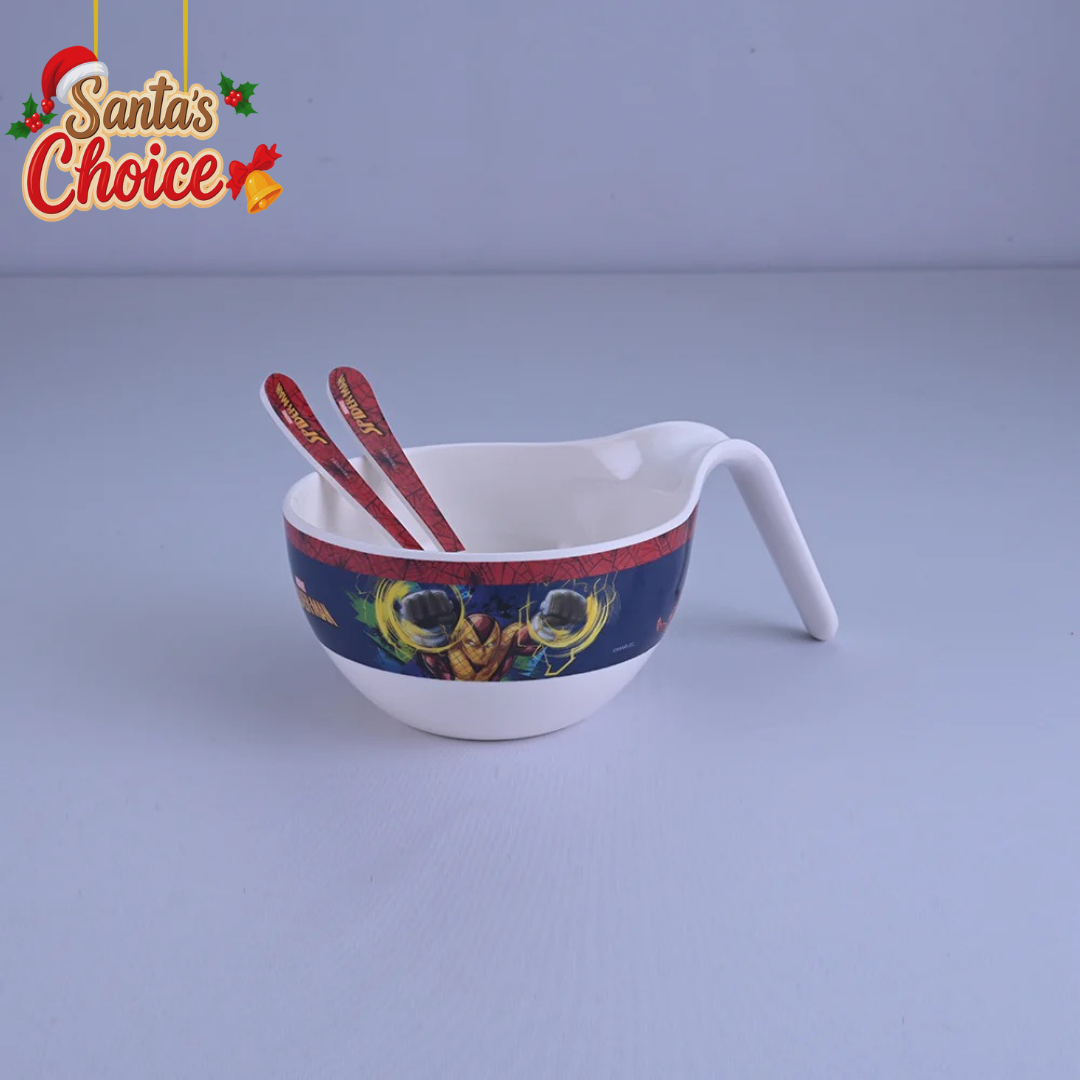 3 pc Maggie Bowl Fork & Spoon Set - Spiderman