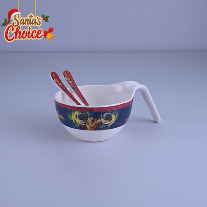 3 pc Maggie Bowl Fork & Spoon Set - Spiderman