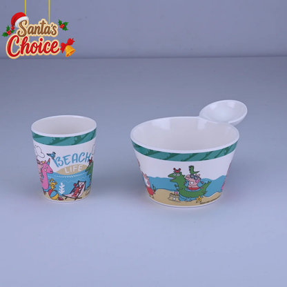 2 pc Fries Bowl & Glass Set - Peppa Pig