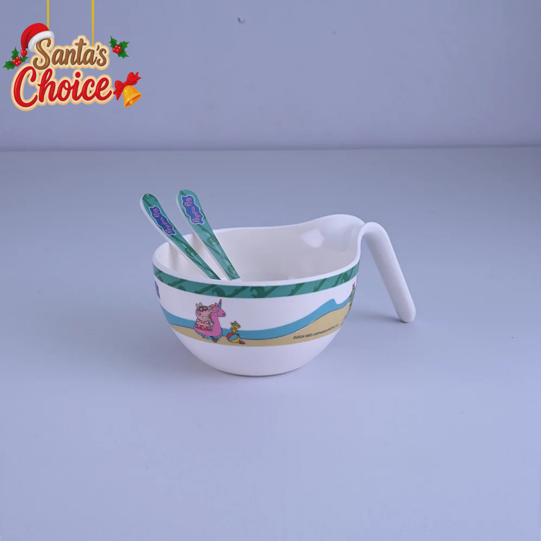 3 pc Maggie Bowl Fork & Spoon Set - Peppa Pig