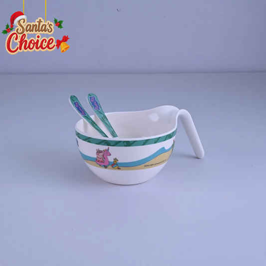 3 pc Maggie Bowl Fork & Spoon Set - Peppa Pig