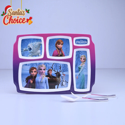 3 pc Rect 5Plate Fork & Spoon Set - Frozen