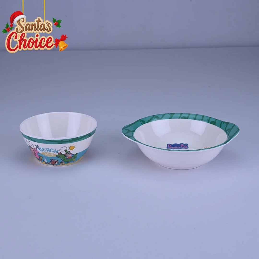 2 pc Bowl Cone & Handle Set - Peppa Pig